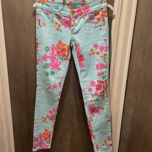 Carmar Floral Mid Rise Skinny Jeans Size 25